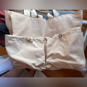 Beige Drawstring shoulder Bag